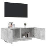 Cumpara ieftin Comodă TV, gri beton, 100x35x40 cm, lemn prelucrat
