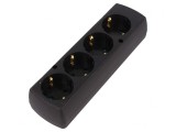 Conector Alimentare AC Mamă Spliter 250VAC 16A Negru