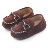 Mocasini eleganti maro cu catarama (Marime Disponibila: 6-12 luni (Marimea 19