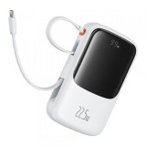 Baterie Externa Baseus Qpow Pro+, 10000mAh, 22.5W, QC + PD, 1 x USB-A - 2 x USB-C, Alba P10067101213-00