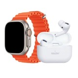 Cumpara ieftin Smartwatch i20 Ultra Max Suit, 7 Bratari, Casti Wireless, Notificari, Monitorizare Ritm Cardiac, Apelare Bluetooth