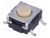 Microintrerupator, 6x6mm, OFF-(ON), SPST-NO, OMRON OCB - B3S-1000