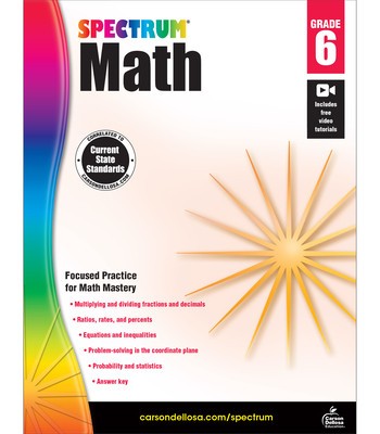Spectrum Math Workbook, Grade 6 foto