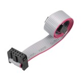 Cablu plat cu panglică IDC cu 10 pini, pas de 2.54mm, cablu de prelungire de 30cm FC/FC tip A &ndash; Gri