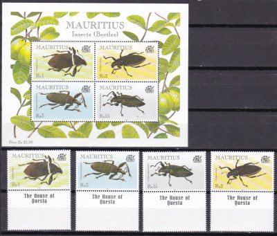 Mauritius 2000 fauna insecte MI 895-898 + bl. 22 MNH ww80 foto