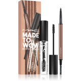 MAC Cosmetics Made To Wow Brow Kit set cadou Auburn(pentru spr&acirc;ncene) culoare