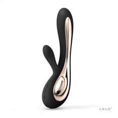 Vibratoare iepuras - LELO Soraya 2 Vibrator Reincarcabil cu Actiune Dubla - culoare Negru