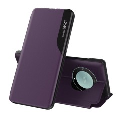 Husa smart view compatibila cu honor magic 5 lite, tip carte, htpmag, mov foto