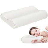 HOMCOM Pernă Memory Foam cu Husă Detașabilă 60x40x10/12 cm Crem | Aosom Romania