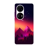 Husa compatibila cu Huawei Nova Y70 model Purple shades on forest, Silicon, TPU, Viceversa, Transparent, Carcasa