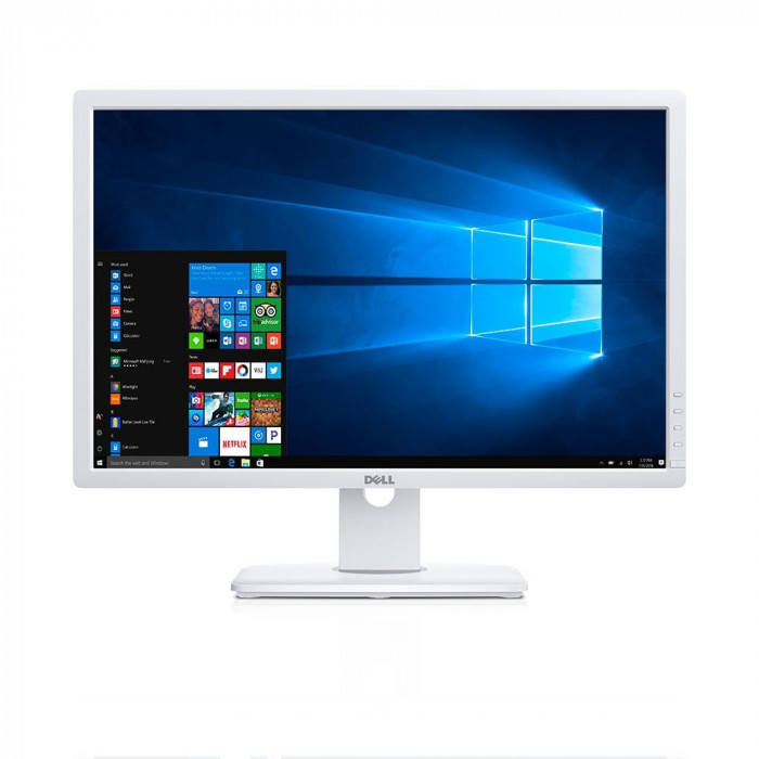 Monitor 24 inch LED IPS, DELL U2412H, Full HD, White &amp; Silver