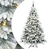 vidaXL Brad de Crăciun artificial cu 300 LED Verde 210 cm PE și PVC 3397628