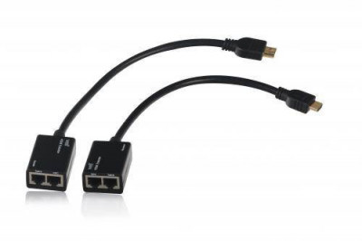 Adaptor prelungitor HDMI pana la 30m Pigtail FullHD V1.3 Well foto