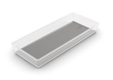 Organizator pentru sertar Curver SISTEMO 8, transparent/gri, 15x37,5x5 cm