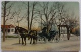 Carte postala, Bucuresti Cu trasura la Sosea, inceput de secol XX