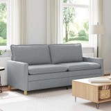 vidaXL Canapea Gri deschis Țesătură 42028873