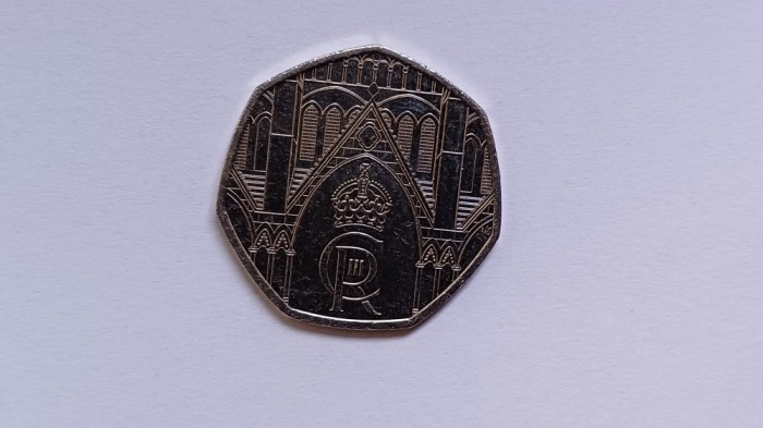 Anglia / Regatul Unit-50 Pence- 2023-&Icirc;ncoronarea Regelui Charles al III-lea / Regele Charles fără coroană