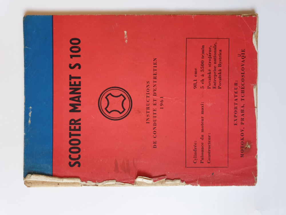 manual de intretinere scuter Manet S100 1961 | arhiva Okazii.ro