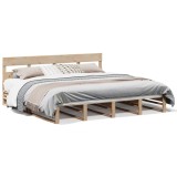 Cumpara ieftin Cadru de pat fara saltea, 200x200 cm, lemn masiv pin