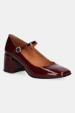Jonak pantofi de piele ALIENOR VERNIS culoarea bordo, cu toc drept, 6001484