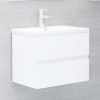 Masca Chiuveta Baie vidaXL, 60x38.5x45 cm, PAL, Alb, Dulap Chiuveta