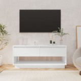 Cumpara ieftin Comodă TV, alb extralucios, 102x41x44 cm, PAL