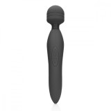Vibrator Masaj Powerful Wand, 20 Moduri Vibratii, Silicon, USB, Gri, 30.5 cm