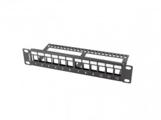 Patch Panel Lanberg 10inch 12 porturi Black foto