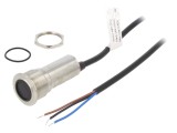 Comutator anti-vandalism ONPOW SPST-NO, IP65, Corp Inox, Buton Plat Verde, &Oslash;22mm