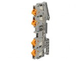 Conector &Icirc;mbinare Șine 0,25-1,5mm&sup2; 4 Borne Gri