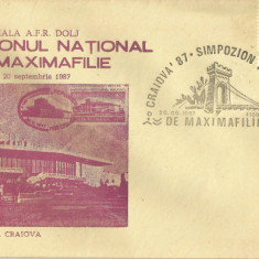 România, Simpozionul naţional de maximafilie, plic, Craiova, 1987