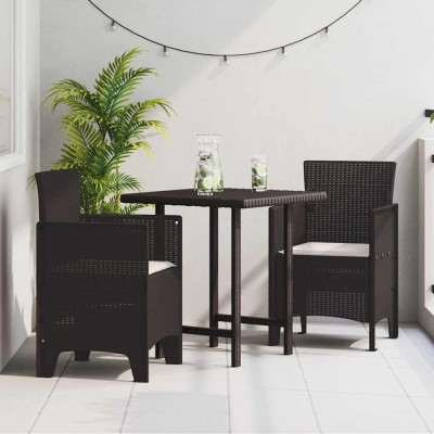 vidaXL Scaun pentru Grădină 2 pcs Maro Dimensiune: 53 x 49 x 85 cm PP 847454 foto