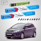 Cumpara ieftin Ștergătoare Ford Grand C-Max Gen I MPV 2010-2015 | Set Față și Spate Flat Premium &ndash; TeamCar&reg;