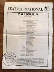 Pliant, program Teatrul National - Caligula / CD1P