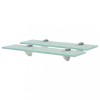 Gossi rafturi suspendate, 2 buc., 40 x 20 cm, sticla, 8 mm