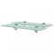 Gossi rafturi suspendate, 2 buc., 40 x 20 cm, sticla, 8 mm