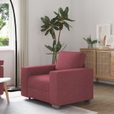 vidaXL Fotoliu, bordo, 59 cm, textil