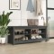 vidaXL Bancă pentru pantofi, gri, 110x38x45,5 cm, lemn masiv de pin 813776