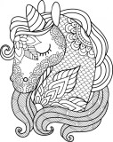 Cumpara ieftin Sticker decorativ, Mandala, Unicorn, Negru, 75 cm, 7362ST, Oem
