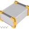 Carcasă aluminiu gri cu panou frontal 91x100x53.5 mm