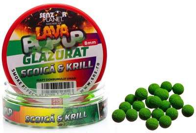 Pop Up SENZOR Lava Glazurat, Scoica Krill, 8mm, 30g foto