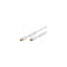 Cablu adaptor coaxiala 9,5mm mufa, coaxiala 9,5mm priza, 5m, 75Ω, Goobay - 67279
