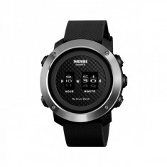 Ceas barbatesc sport SKMEI 1486 Drum Watch waterproof 5ATM cu bratasa din silicon, negru foto