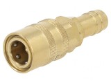 Conector rapid cu supapă max.15bar alamă FPM