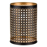 Suport lumanare/flori artificiale din metal, negru/auriu, M1