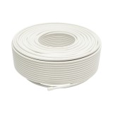Cablu coaxial CCTV RG59 cupru 0.7mm, 75 Ohm, PVC alb 100m/rola Q5+