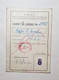 Carnet de asociat A.M.A.F. 1948 &ndash; Cooperativa de consum, avocat pensionar