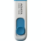 Cumpara ieftin Memorie USB 2.0 ADATA 16 GB retractabila carcasa plastic alb / albastru AC008-16G-RWE