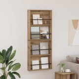 vidaXL Raft pentru reviste 2 pcs Stejar Artizanal 60 x 12 x 70 cm 890839