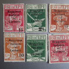 ITALIA POSTA FIUME 1918 SERIE NEUZATA=207